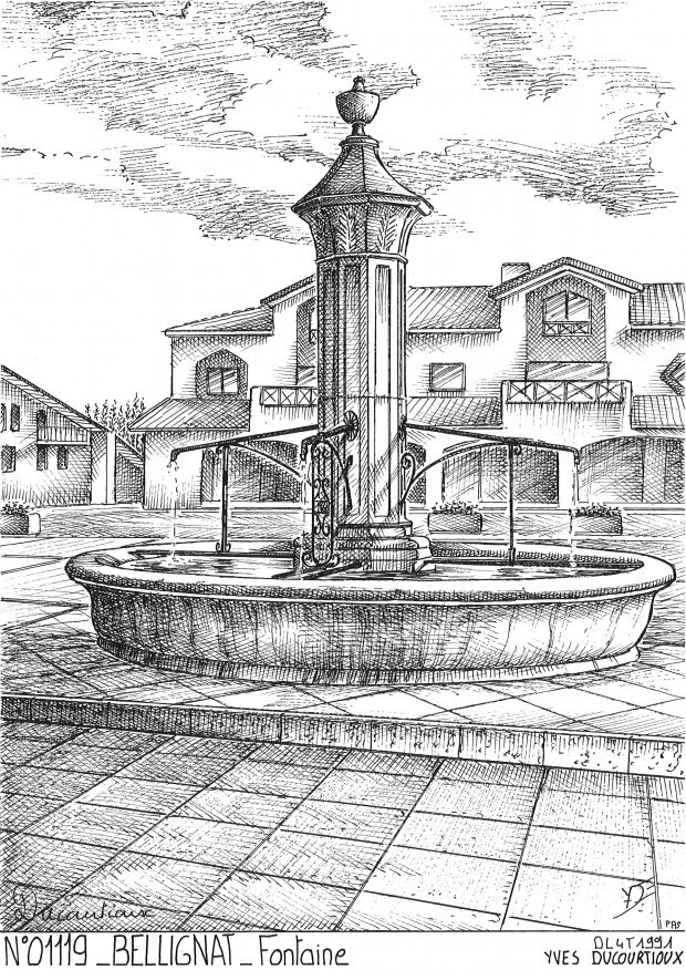 N 01119 - BELLIGNAT - fontaine