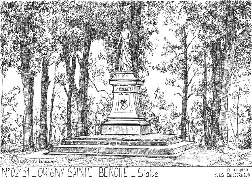 N 02151 - ORIGNY STE BENOITE - statue