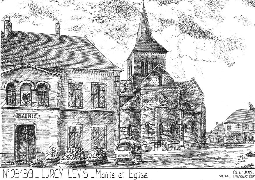 N 03139 - LURCY LEVIS - mairie et �glise