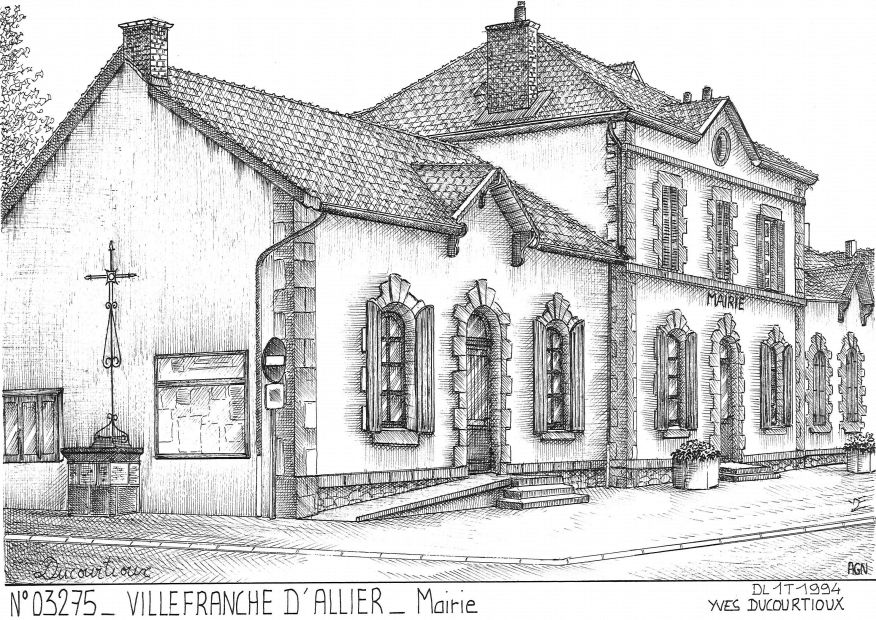 N 03275 - VILLEFRANCHE D ALLIER - mairie