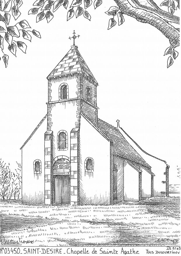 N 03450 - ST DESIRE - chapelle de ste agathe