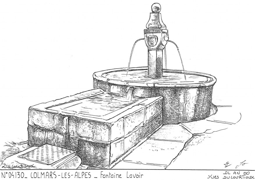 N 04130 - COLMARS LES ALPES - fontaine lavoir
