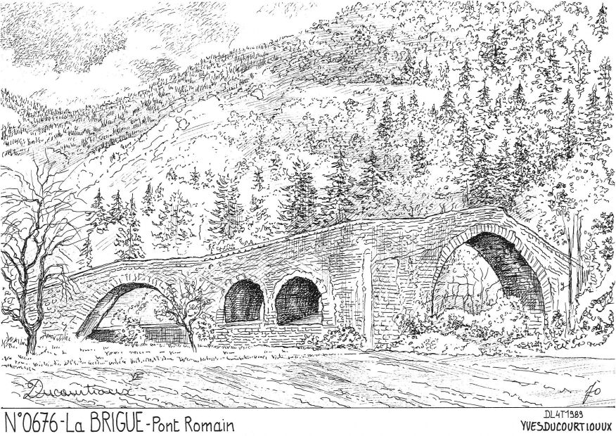 N 06076 - LA BRIGUE - pont romain