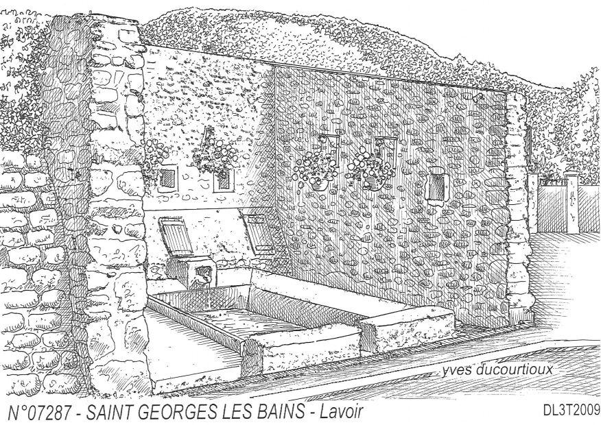 N 07287 - ST GEORGES LES BAINS - lavoir