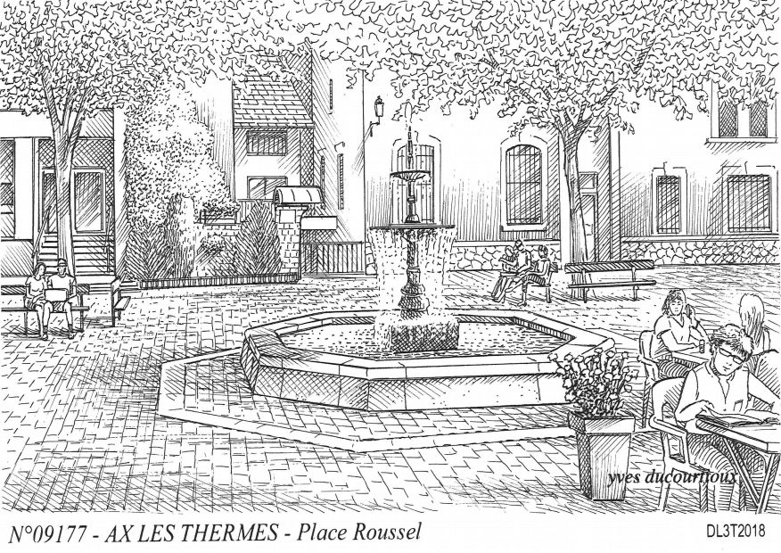 N 09177 - AX LES THERMES - place roussel