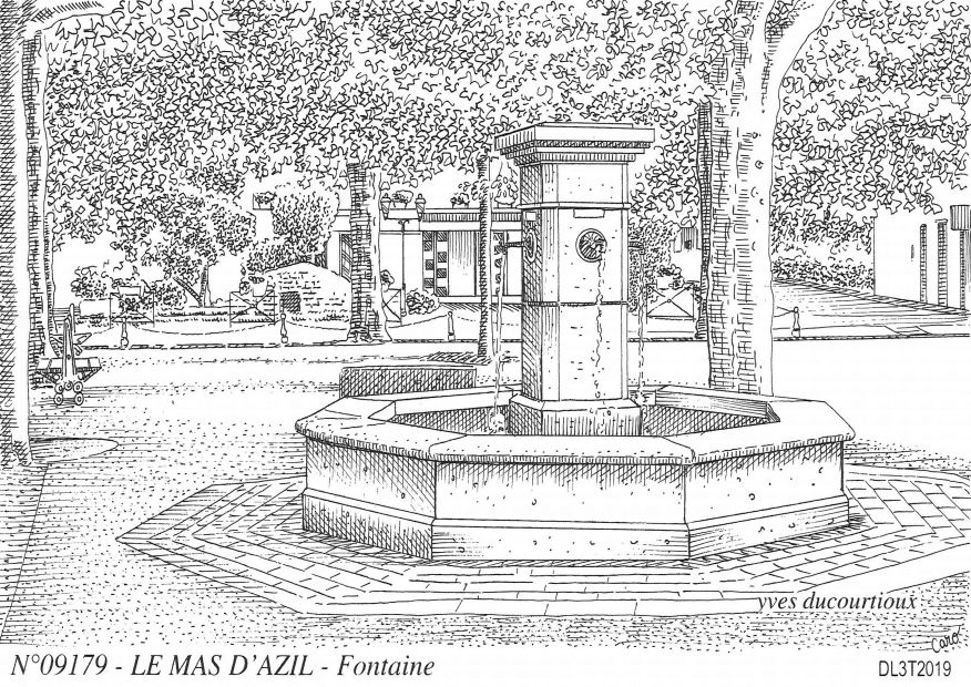 N 09179 - LE MAS D AZIL - fontaine