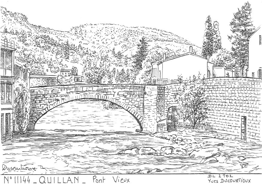 N 11144 - QUILLAN - pont vieux