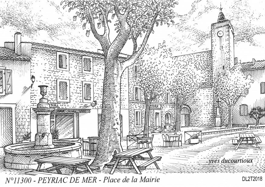 N 11300 - PEYRIAC DE MER - place de la mairie