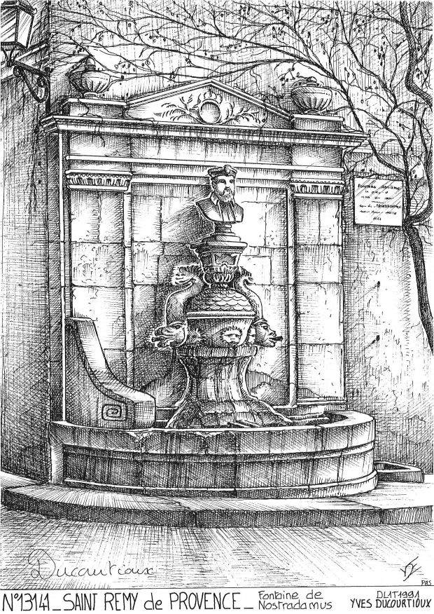 N 13141 - ST REMY DE PROVENCE - fontaine de nostradamus
