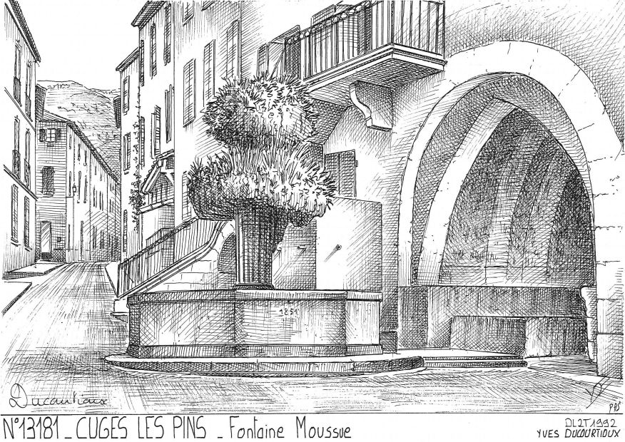 N 13181 - CUGES LES PINS - fontaine moussue