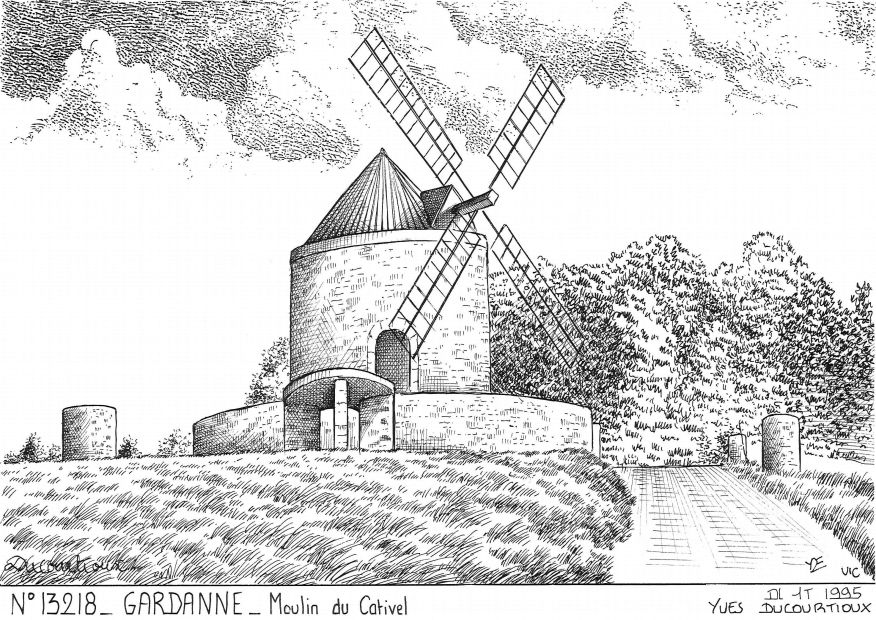N 13218 - GARDANNE - moulin du cativel