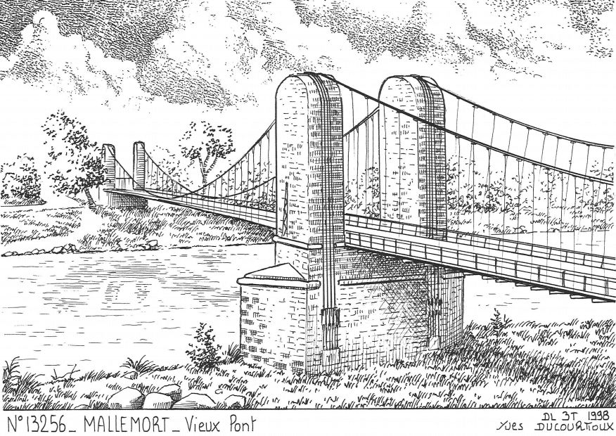N 13256 - MALLEMORT - vieux pont