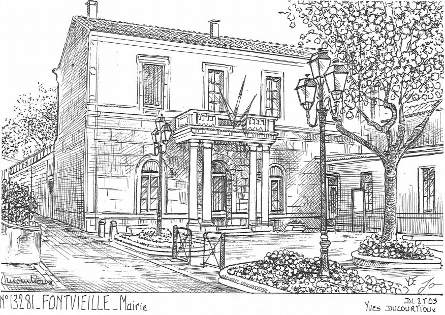 N 13281 - FONTVIEILLE - mairie