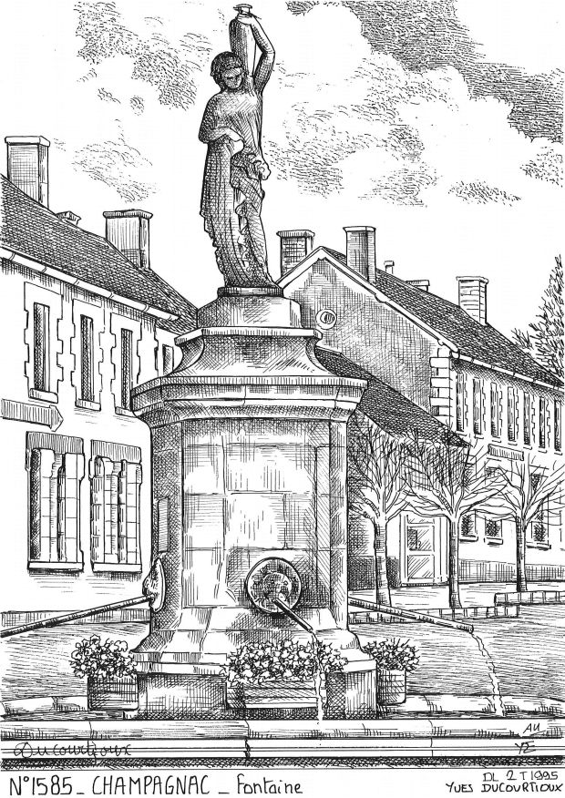 N 15085 - CHAMPAGNAC - fontaine