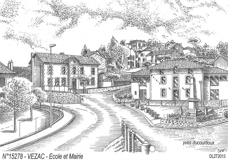N 15278 - VEZAC - �cole et mairie