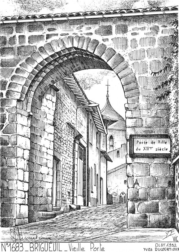 N 16083 - BRIGUEUIL - vieille porte