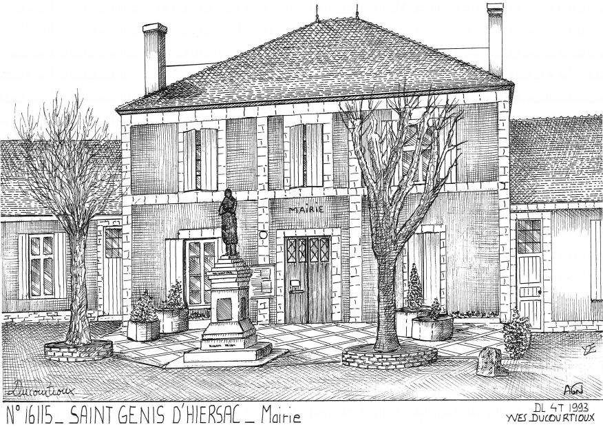 N 16115 - ST GENIS D HIERSAC - mairie