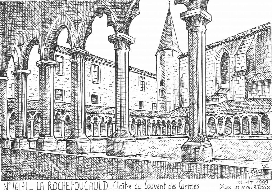 N 16171 - LA ROCHEFOUCAULD - clo�tre du couvent des carmes