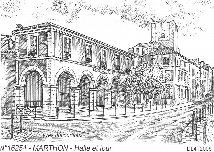 N 16254 - MARTHON - halle et tour