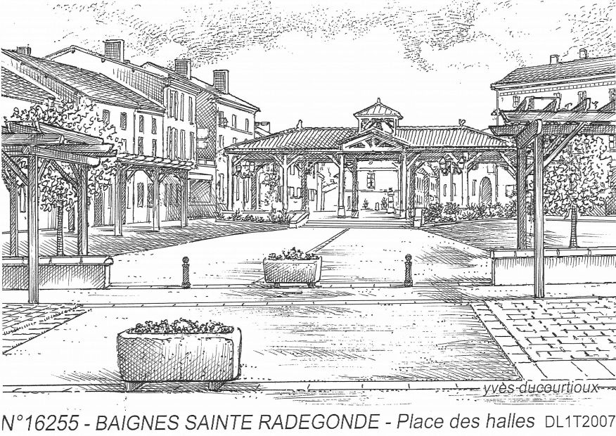 N 16255 - BAIGNES STE RADEGONDE - place des halles