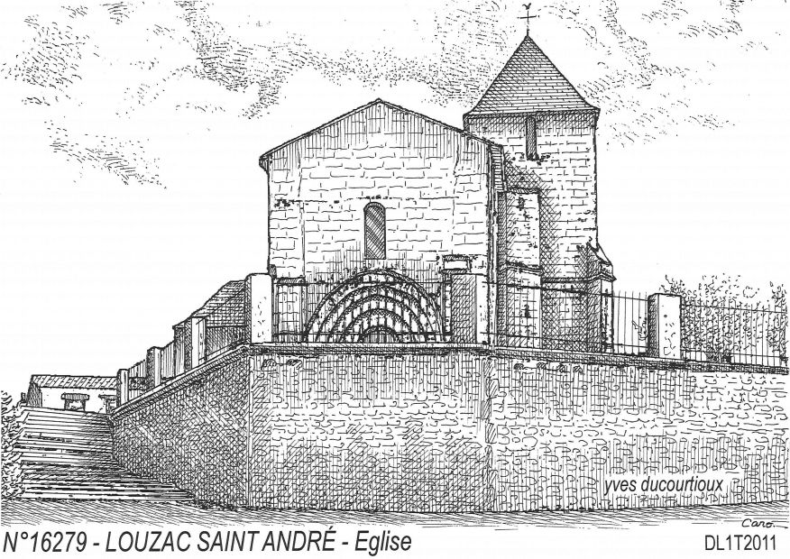 N 16279 - LOUZAC SAINT ANDRE - �glise