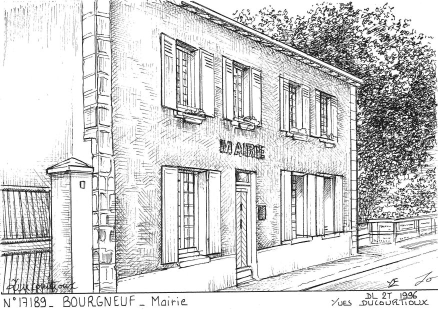 N 17189 - BOURGNEUF - mairie