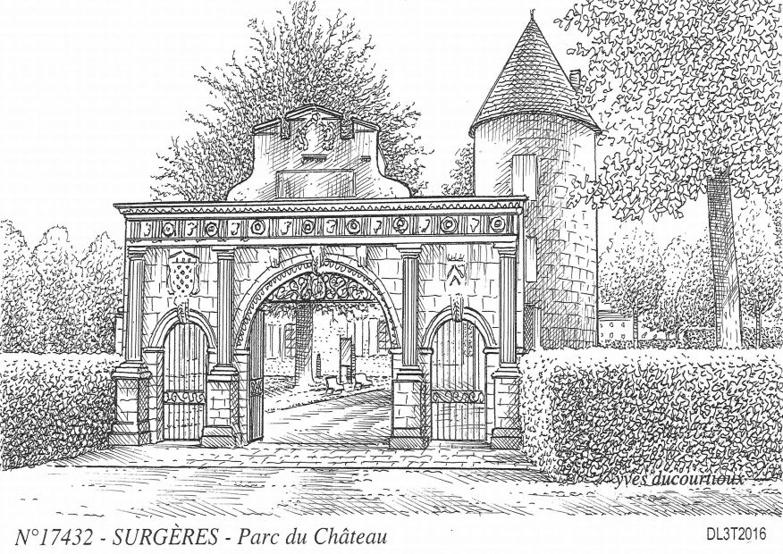 N 17432 - SURGERES - parc du ch�teau