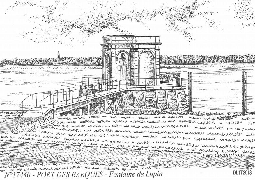 N 17440 - PORT DES BARQUES - fontaine de lupin