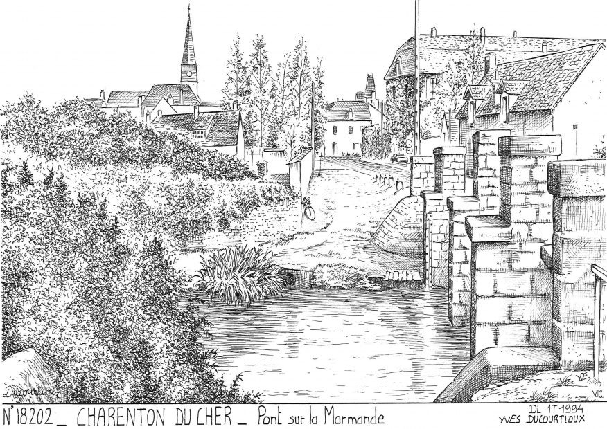 N 18202 - CHARENTON DU CHER - pont sur la marmande