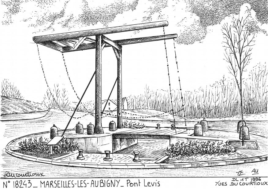 N 18243 - MARSEILLES LES AUBIGNY - pont levis