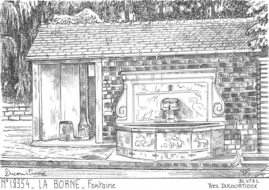 N 18354 - LA BORNE - fontaine