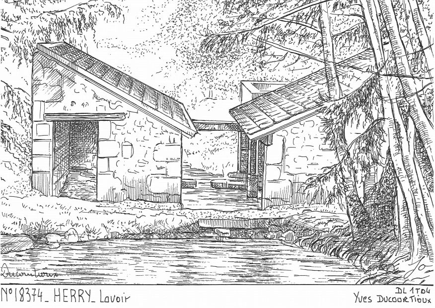 N 18374 - HERRY - lavoir