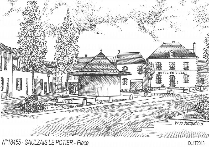 N 18455 - SAULZAIS LE POTIER - place