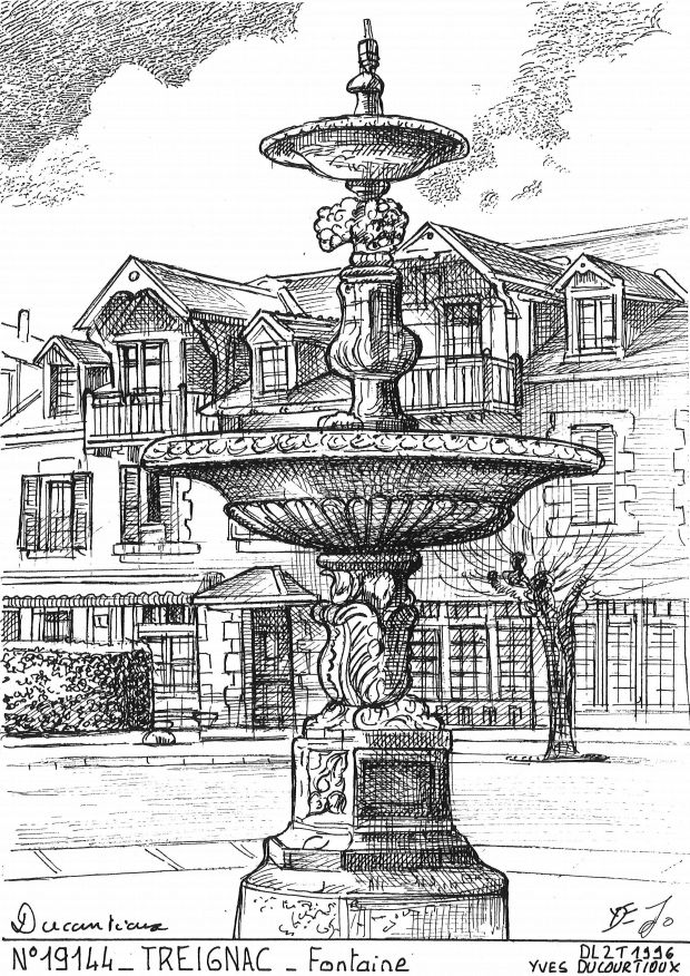 N 19144 - TREIGNAC - fontaine
