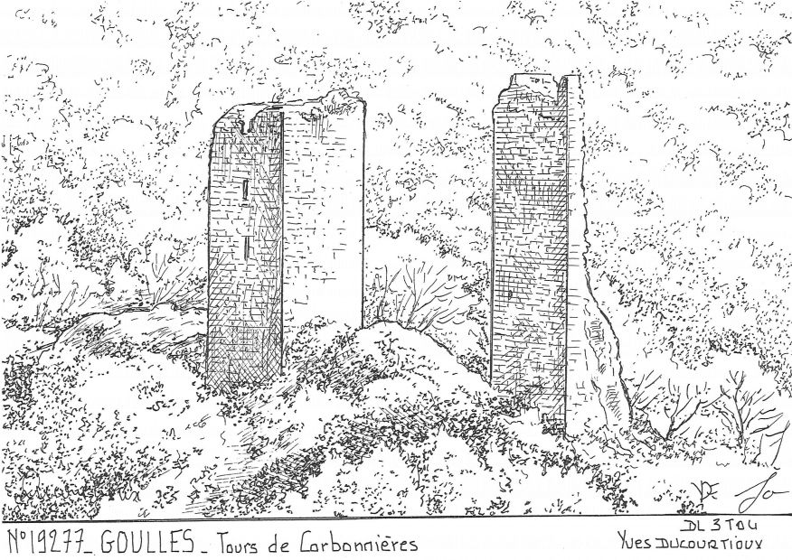N 19277 - GOULLES - tours de carbonni�res