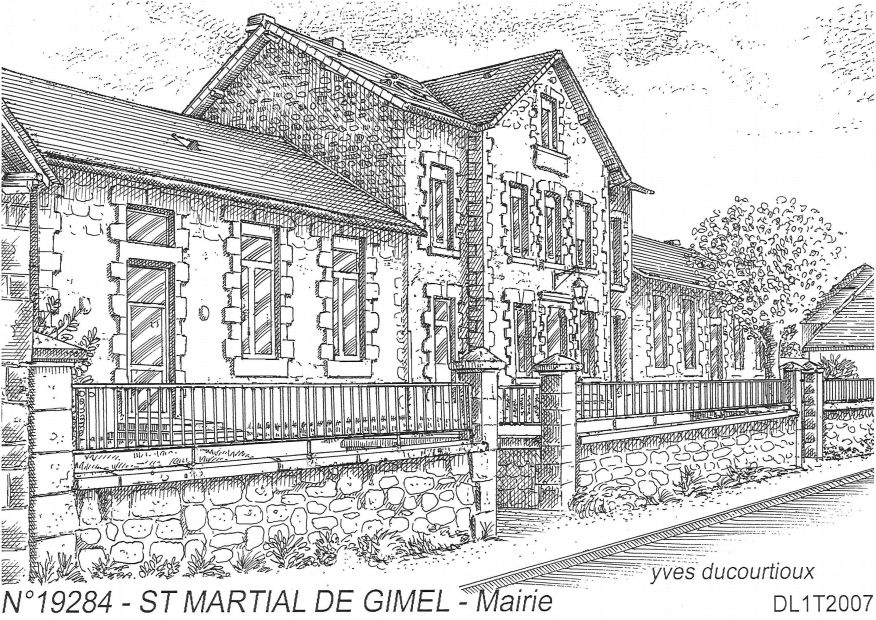 N 19284 - ST MARTIAL DE GIMEL - mairie