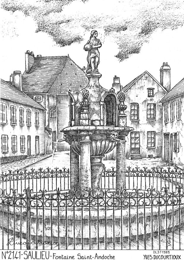 N 21041 - SAULIEU - fontaine st andoche