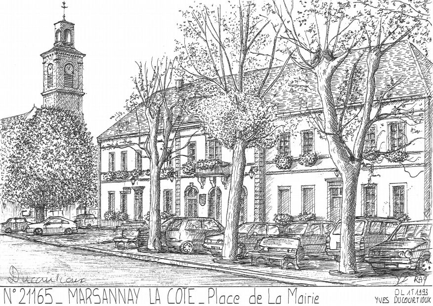 N 21165 - MARSANNAY LA COTE - place de la mairie