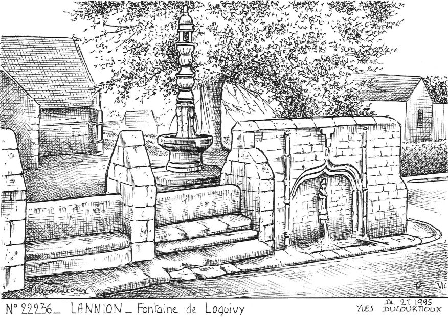 N 22236 - LANNION - fontaine de loguivy