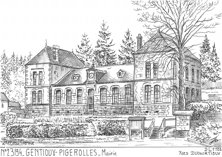 N 23194 - GENTIOUX PIGEROLLES - mairie