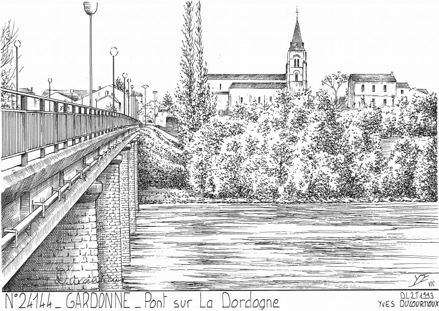 N 24144 - GARDONNE - pont sur la dordogne
