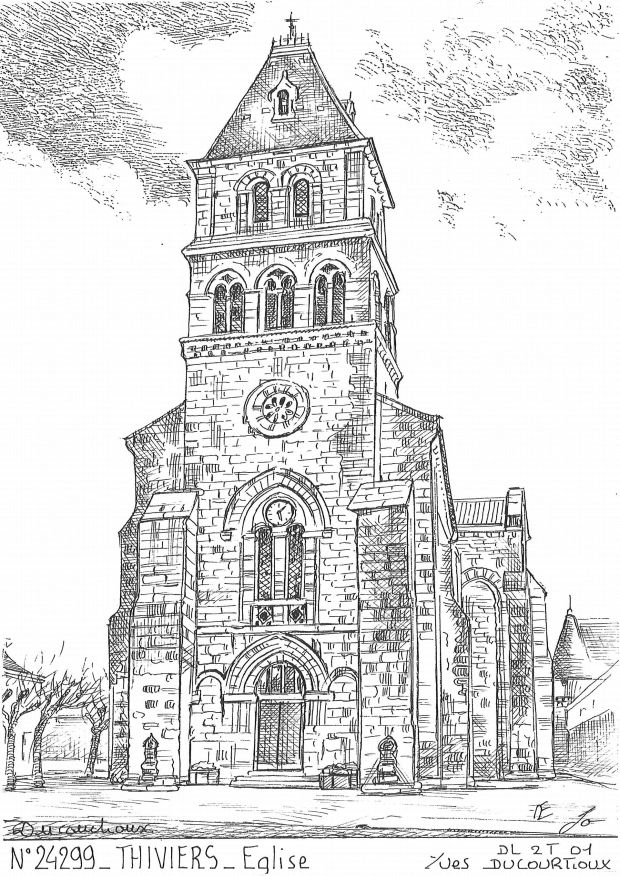 N 24299 - THIVIERS - �glise