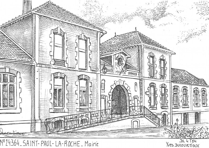 N 24364 - ST PAUL LA ROCHE - mairie
