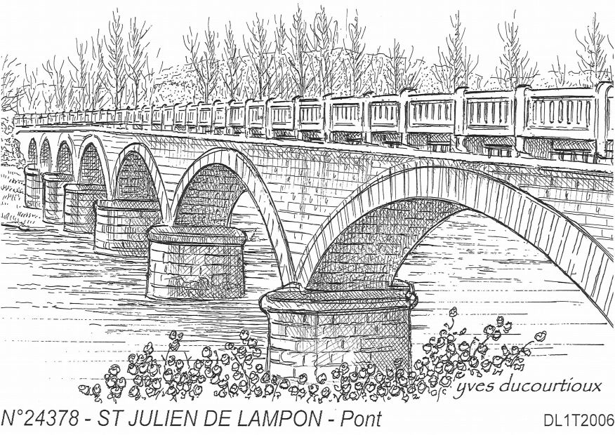 N 24378 - ST JULIEN DE LAMPON - pont