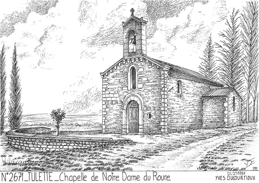 N 26071 - TULETTE - chapelle de notre dame du rou.