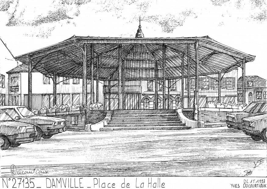 N 27135 - DAMVILLE - place de la halle