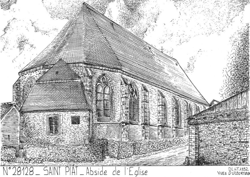 N 28128 - ST PIAT - abside de l �glise
