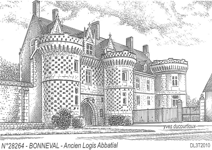 N 28264 - BONNEVAL - ancien logis abbatial