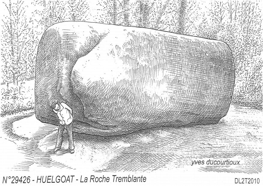 N 29426 - HUELGOAT - la roche tremblante