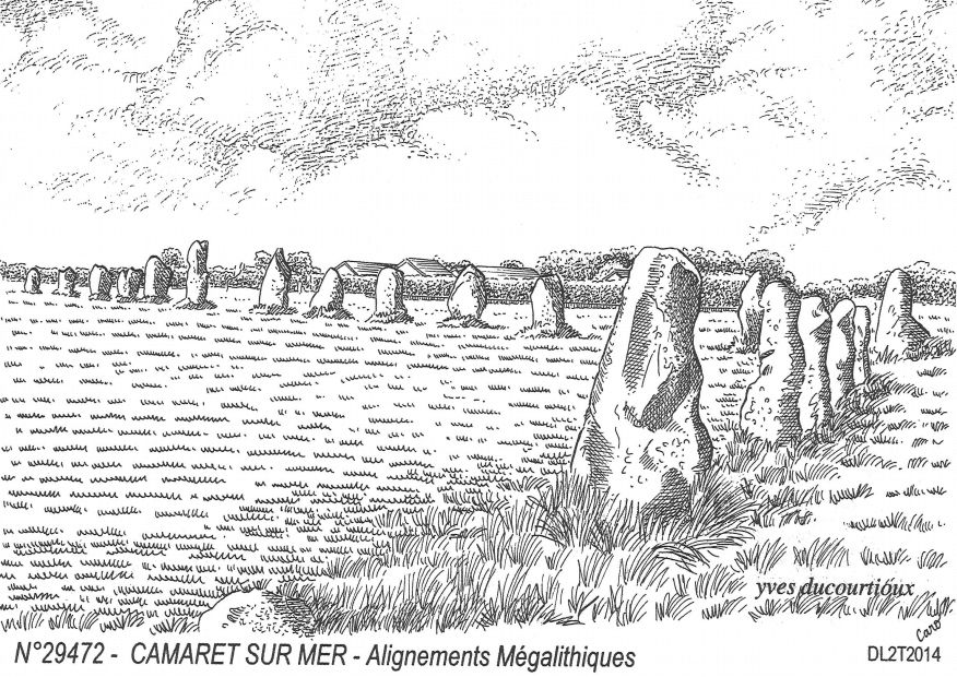 N 29472 - CAMARET SUR MER - alignements m�galithiques
